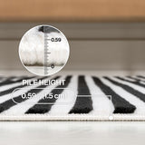 Aarhus Minimalist Scandi Striped Area Rug