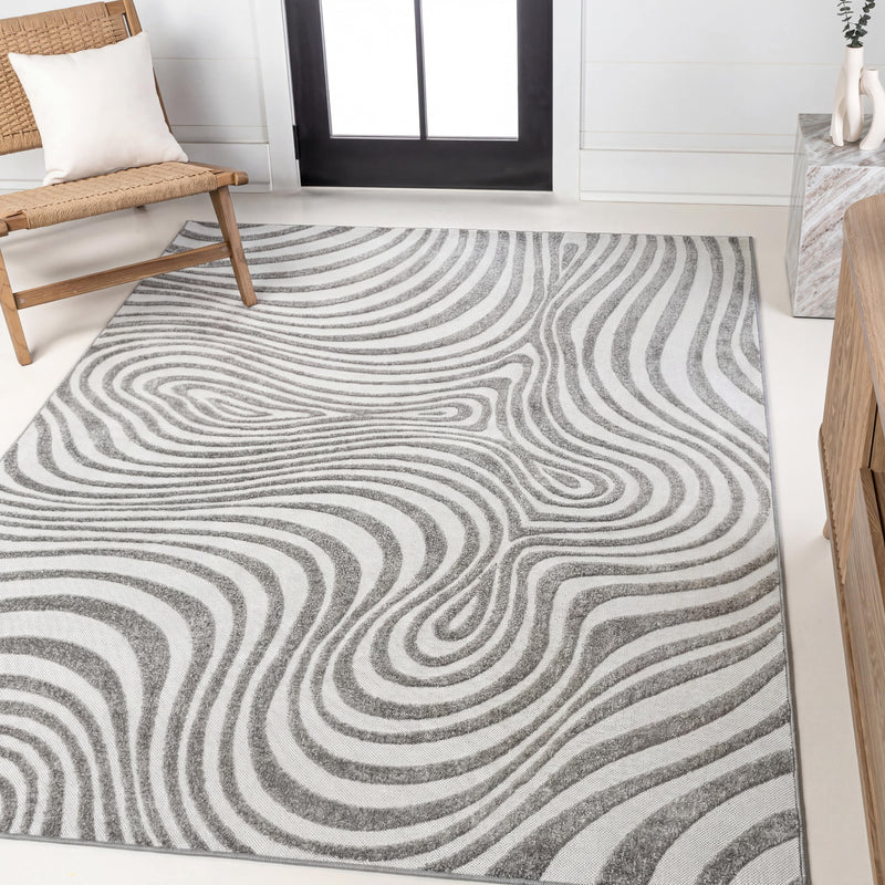 Maribo Abstract Groovy Striped Area Rug