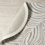 Maribo Abstract Groovy Striped Area Rug Gray/Ivory / Round / 5'3" Round – BACK