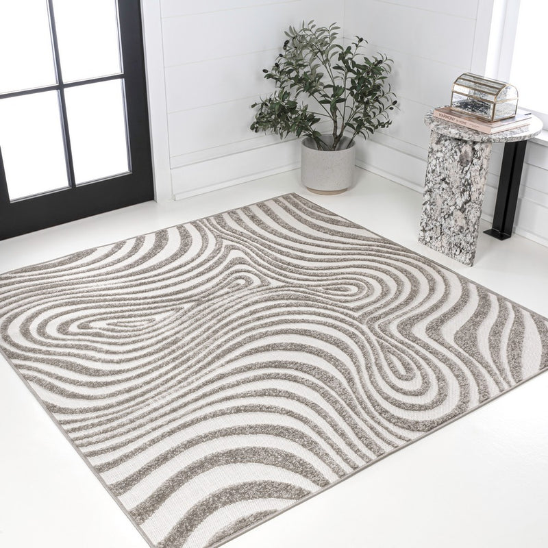 Maribo Abstract Groovy Striped Area Rug