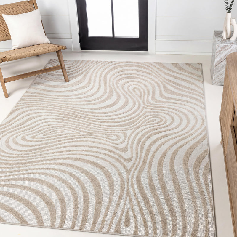 Maribo Abstract Groovy Striped Area Rug