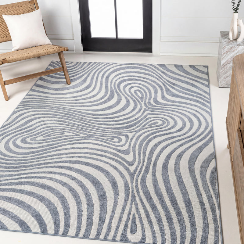 Maribo Abstract Groovy Striped Area Rug