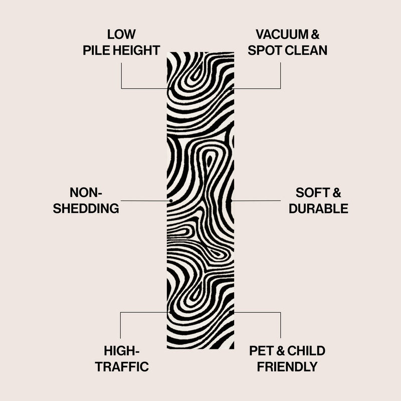 Maribo Abstract Groovy Striped Area Rug