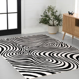 Maribo Abstract Groovy Striped Area Rug