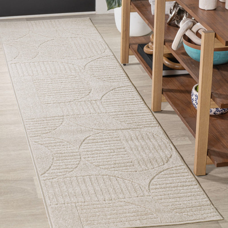 Nordby Geometric Arch Scandi Striped Area Rug