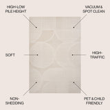 Nordby Geometric Arch Scandi Striped Area Rug