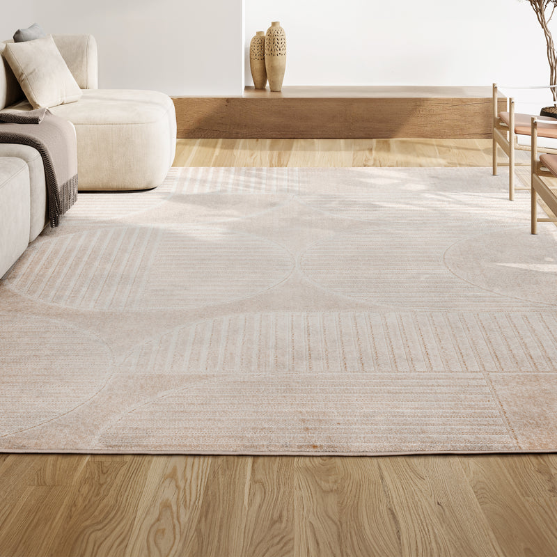 Nordby Geometric Arch Scandi Striped Area Rug