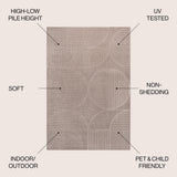 Nordby Geometric Arch Scandi Striped Area Rug