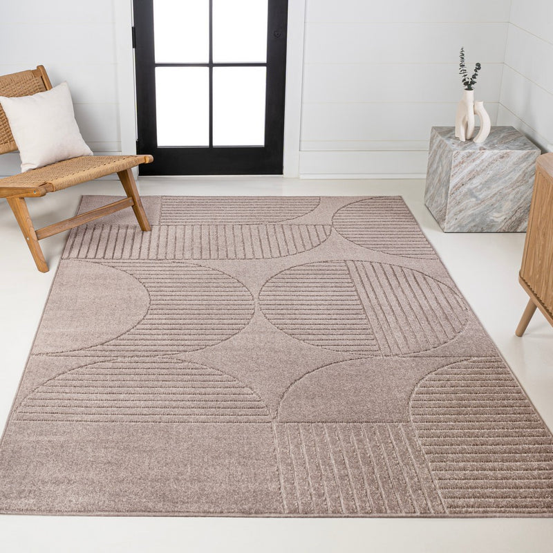 Nordby Geometric Arch Scandi Striped Area Rug