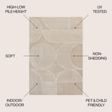 Nordby Geometric Arch Scandi Striped Area Rug