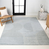 Nordby Geometric Arch Scandi Striped Area Rug