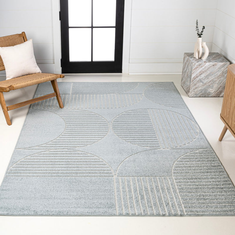 Nordby Geometric Arch Scandi Striped Area Rug