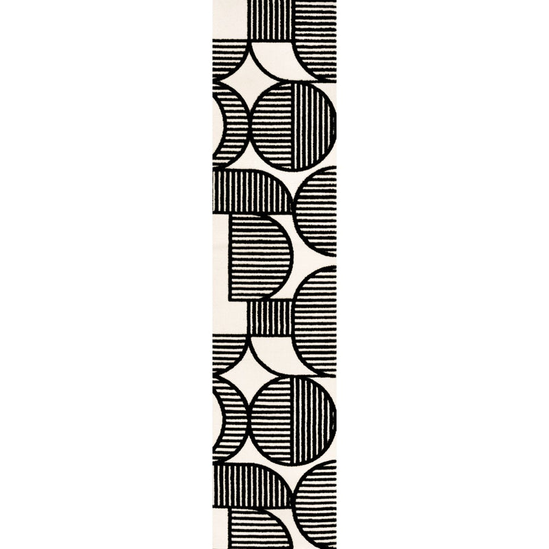 Nordby Geometric Arch Scandi Striped Area Rug