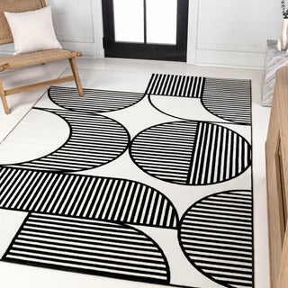 Nordby Geometric Arch Scandi Striped Area Rug