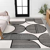 Nordby Geometric Arch Scandi Striped Area Rug