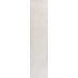 Freya High-Low Modern Scandinavian Arch Stripe Monotone Indoor/Outdoor Area Rug