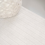 Freya High-Low Modern Scandinavian Arch Stripe Monotone Indoor/Outdoor Area Rug