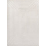 Freya High-Low Modern Scandinavian Arch Stripe Monotone Indoor/Outdoor Area Rug