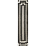 Freya High-Low Modern Scandinavian Arch Stripe Monotone Indoor/Outdoor Area Rug