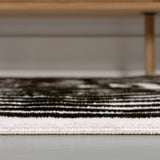 Freya High-Low Modern Scandinavian Arch Stripe Monotone Indoor/Outdoor Area Rug