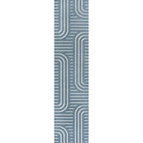 Anders High-Low MidCentury Modern Arch Stripe Two-Tone Indoor/Outdoor Area Rug