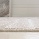 Anders High-Low MidCentury Modern Arch Stripe Two-Tone Indoor/Outdoor Area Rug