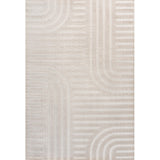 Anders High-Low MidCentury Modern Arch Stripe Two-Tone Indoor/Outdoor Area Rug