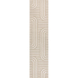 Anders High-Low MidCentury Modern Arch Stripe Two-Tone Indoor/Outdoor Area Rug