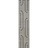 Anders High-Low MidCentury Modern Arch Stripe Two-Tone Indoor/Outdoor Area Rug