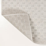 Finn High-Low Modern Minimalist Checkered Monotone Indoor/Outdoor Area Rug