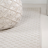 Finn High-Low Modern Minimalist Checkered Monotone Indoor/Outdoor Area Rug