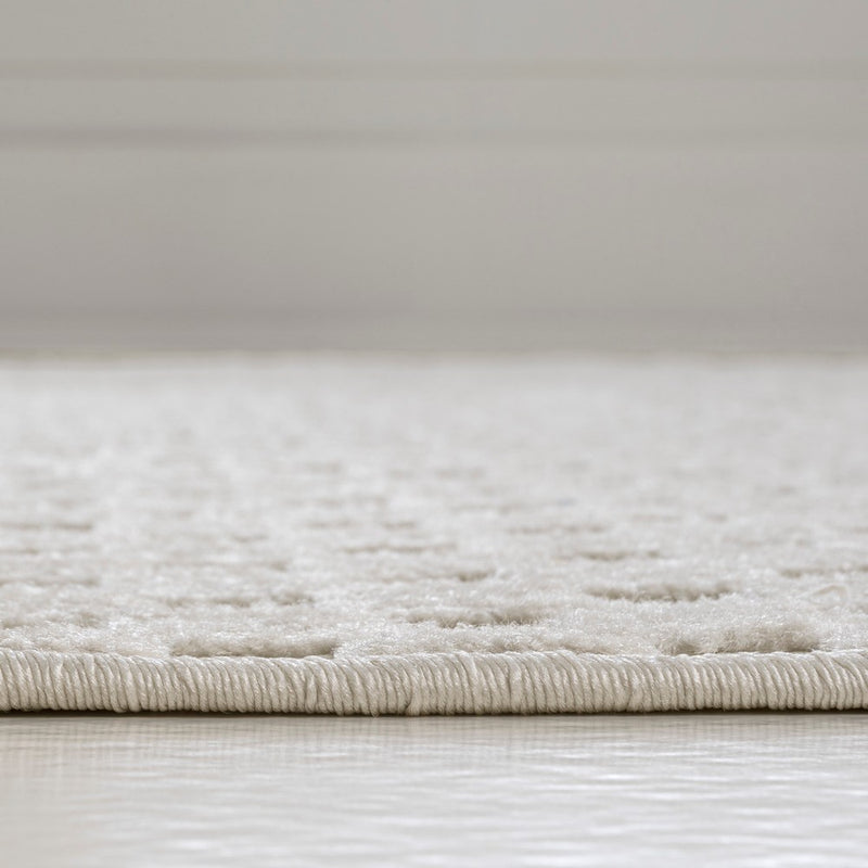 Finn High-Low Modern Minimalist Checkered Monotone Indoor/Outdoor Area Rug