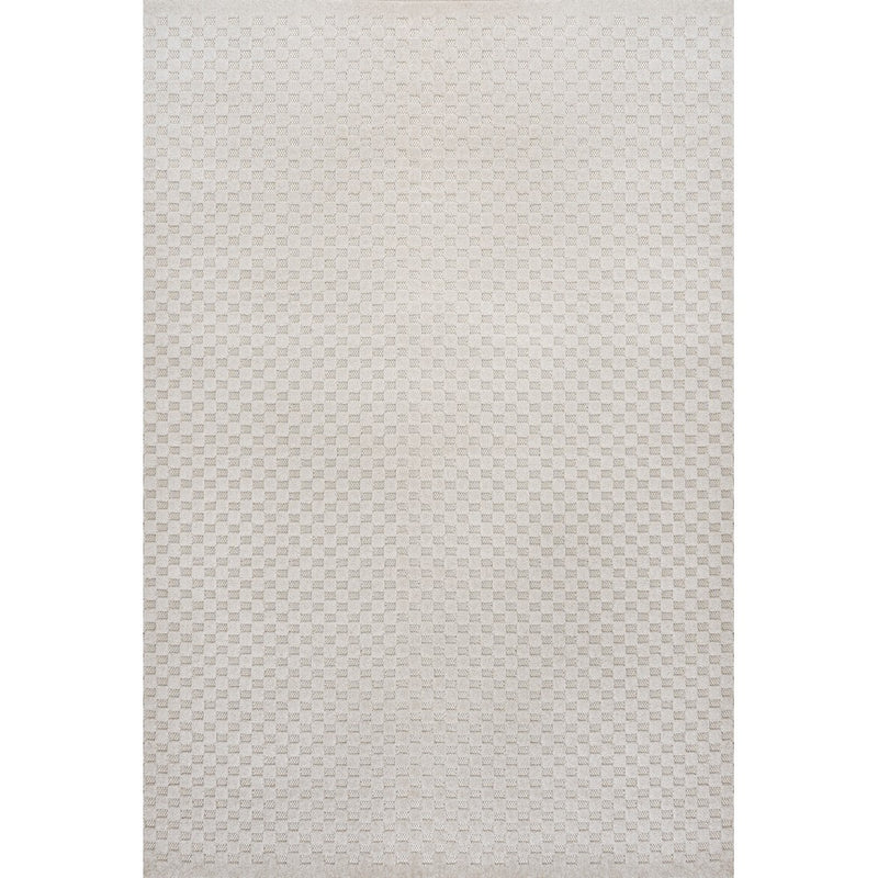 Finn High-Low Modern Minimalist Checkered Monotone Indoor/Outdoor Area Rug