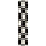Finn High-Low Modern Minimalist Checkered Monotone Indoor/Outdoor Area Rug