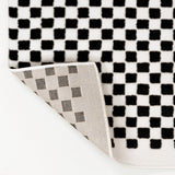 Finn High-Low Modern Minimalist Checkered Monotone Indoor/Outdoor Area Rug