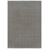 Finn High-Low Modern Minimalist Checkered Monotone Indoor/Outdoor Area Rug