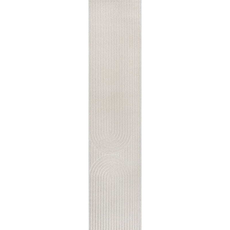 Sofia High-Low MidCentury Modern Arch Stripe Two-Tone Indoor/Outdoor Area Rug