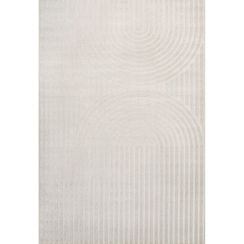 Sofia High-Low MidCentury Modern Arch Stripe Two-Tone Indoor/Outdoor Area Rug