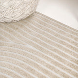 Sofia High-Low MidCentury Modern Arch Stripe Two-Tone Indoor/Outdoor Area Rug