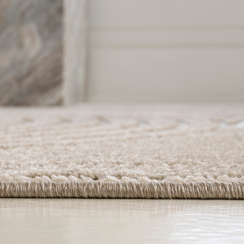 Sofia High-Low MidCentury Modern Arch Stripe Two-Tone Indoor/Outdoor Area Rug