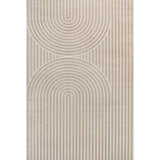 Sofia High-Low MidCentury Modern Arch Stripe Two-Tone Indoor/Outdoor Area Rug