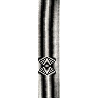 Sofia High-Low MidCentury Modern Arch Stripe Two-Tone Indoor/Outdoor Area Rug