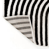 Sofia High-Low MidCentury Modern Arch Stripe Two-Tone Indoor/Outdoor Area Rug