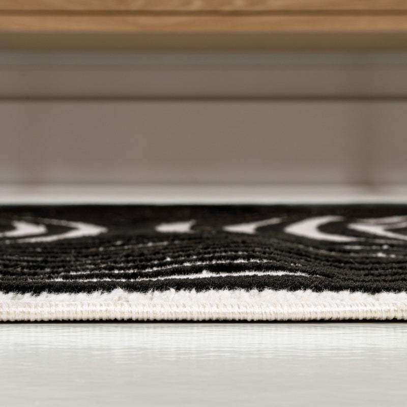 Sofia High-Low MidCentury Modern Arch Stripe Two-Tone Indoor/Outdoor Area Rug