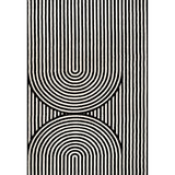 Sofia High-Low MidCentury Modern Arch Stripe Two-Tone Indoor/Outdoor Area Rug