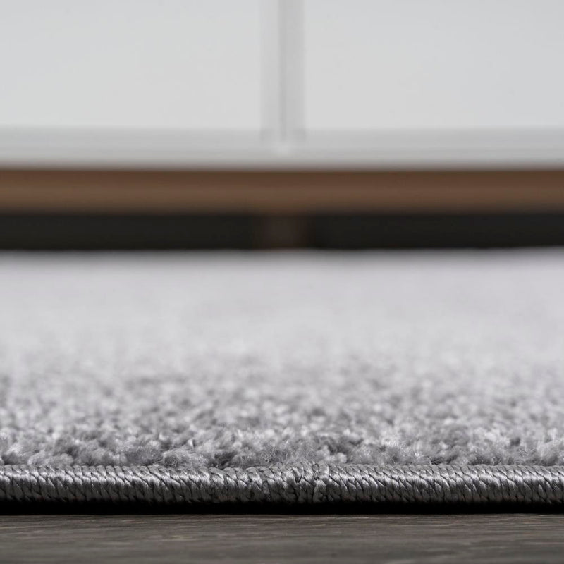 Haze Solid Low-pile Area Rug Gray