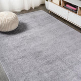 Haze Solid Low-pile Area Rug Gray