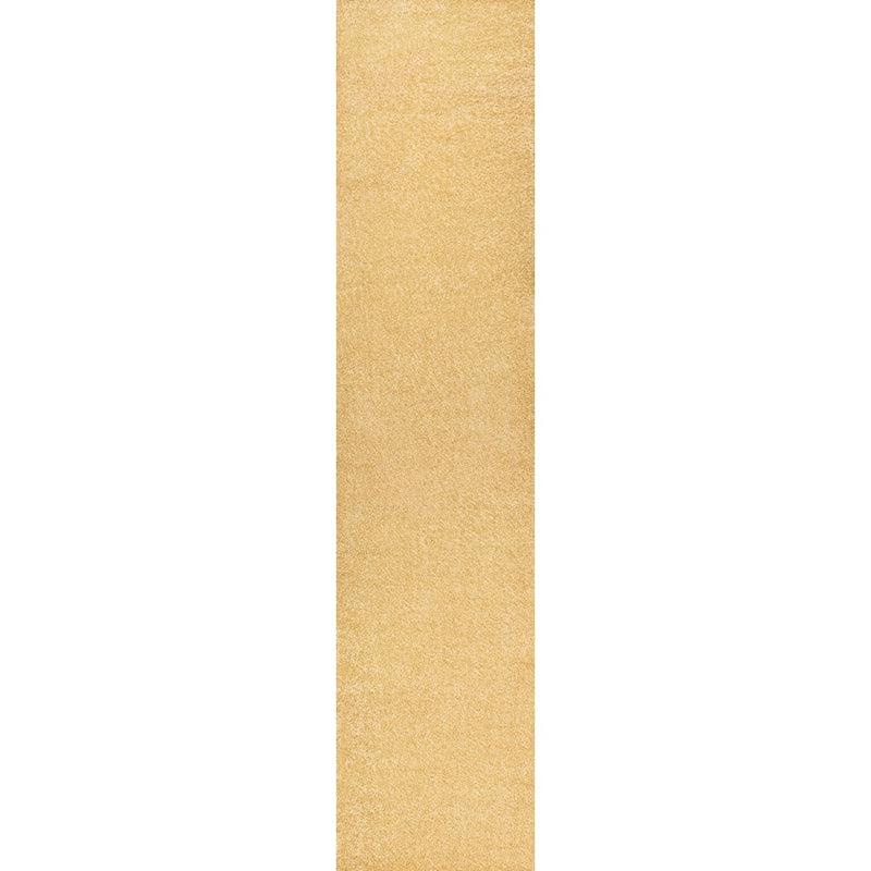 Haze Solid Low-pile Area Rug Mustard
