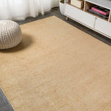 Haze Solid Low-pile Area Rug Mustard