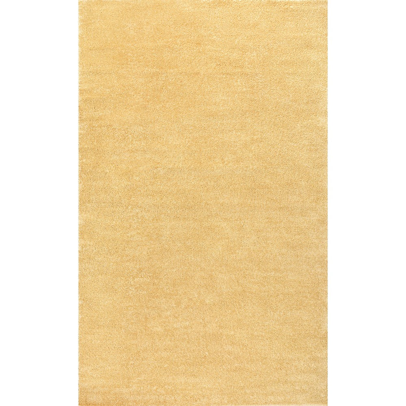 Haze Solid Low-pile Area Rug Mustard
